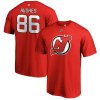 Tričko Jack Hughes #86 New Jersey Devils Name & Number T-Shirt - Red