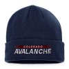 Pánská zimní čepice Colorado Avalanche NHL Authentic Pro Game & Train Cuffed Knit Athletic Navy