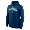 Pánská mikina Seattle Kraken NHL RINK Performance Pullover Hood Traditional Navy-Icy Blue