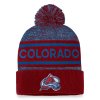 Pánská zimní čepice Colorado Avalanche NHL Authentic Pro Rink Heathered Cuffed Pom Knit