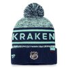 Pánská zimní čepice Seattle Kraken NHL Authentic Pro Rink Heathered Cuffed Pom Knit