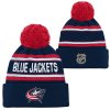 Dětská zimní čepice Columbus Blue Jackets NHL Jacquard Cuffed Knit With Pom