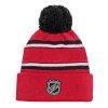 Dětská zimní čepice Chicago Blackhawks NHL Jacquard Cuffed Knit With Pom