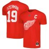 Pánské tričko Steve Yzerman #19 Detroit Red Wings  Red Captain Patch Name & Number