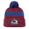 Pánská zimní čepice Colorado Avalanche NHL Authentic Pro Rink Beanie Cuff With POM