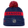 Pánská zimní čepice New York Rangers NHL Authentic Pro Rink Beanie Cuff With POM