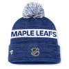 Pánská zimní čepice Toronto Maple Leafs NHL Authentic Pro Rink Beanie Cuff With POM