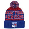 Dětská zimní čepice New York Rangers NHL Puck Pattern Cuffed Pom