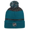 Dětská zimní čepice San Jose Sharks NHL Puck Pattern Cuffed Pom