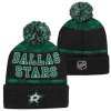 Dětská zimní čepice Dallas Stars NHL Puck Pattern Cuffed Pom