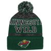 Dětská zimní čepice Minnesota Wild NHL Puck Pattern Cuffed Pom