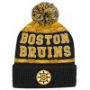 Dětská zimní čepice Boston Bruins NHL Puck Pattern Cuffed Pom