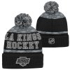 Dětská zimní čepice Los Angeles Kings NHL Puck Pattern Cuffed Pom