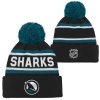 Dětská zimní čepice San Jose Sharks NHL 3Rd Jersey Jacquard Cuff Pom