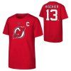 Dětské tričko Nico Hischier NHL New Jersey Devils Flat Captains N&N Ss Ctn Tee