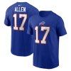 Pánský tričko Josh Allen #17 Buffalo Bills NFL Nike Name and Number T-Shirt