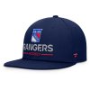 Pánská kšiltovka New York Rangers NHL Authentic Pro A/Cap Flat Brim Square Visor Structured Adjustable