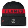 Pánská zimní čepice Calgary Flames NHL Authentic Pro A/Cap Cuffed Beanie