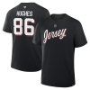 Pánské tričko New Jersey Devils NHL Jack Hughes #86 Authentic Stack Name & Number T-Shirt - Black