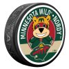 Puk Minnesota Wild Nordy Mascot Textured Puck