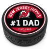 Puk New Jersey Devils #1 Dad Textured Puck