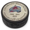 Puk Colorado Avalanche Medallion Stanley Cup Years