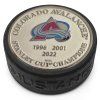 Puk Colorado Avalanche NHL Medallion Stanley Cup Years
