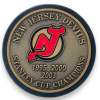 Puk New Jersey Devils NHL Stanley Cup Years Gold Medallion