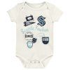 Dětské body Seattle Kraken NHL Littlest Player 3Pk Creeper Se