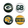 Sada placek Green Bay Packers NFL Button 4 Pack