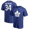 Tričko #34 Auston Matthews Toronto Maple Leafs Stack Logo Name & Number