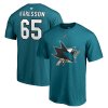 Tričko San Jose Sharks Erik Karlsson #65 Stack Logo Name & Number