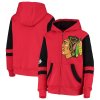 Dětská mikina Chicago Blackhawks NHL Faceoff Colorblocked Fleece Full-Zip Hoodie Jacket - Red