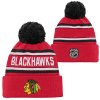 Dětská zimní čepice Chicago Blackhawks NHL Wordmark Cuffed Pom