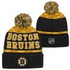 Dětská zimní čepice Boston Bruins NHL Puck Pattern Cuffed
