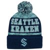 Dětská zimní čepice Seattle Kraken NHL Puck Pattern Cuffed
