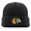 Pánská zimní čepice Chicago Blackhawks NHL Core Cuffed Knit Black