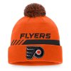 Pánská zimní čepice Philadelphia Flyers NHL Authentic Pro Locker Room Cuffed Pom Knit