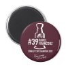 Magnet na lednici Pavel Francouz #39 Stanley Cup Champion 2022 Colorado Avalanche 44 mm - burgundy