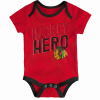 Set dětských body Chicago Blackhawks NHL Triple Clappers Creeper