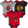 Set dětských body Chicago Blackhawks NHL Triple Clappers Creeper