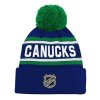 Dětská zimní čepice Vancouver Canucks NHL Wordmark Cuffed Pom