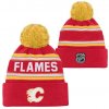 Dětská zimní čepice Calgary Flames NHL Wordmark Cuffed Pom