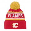 Dětská zimní čepice Calgary Flames NHL Wordmark Cuffed Pom