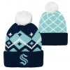 Dětská zimní čepice Seattle Kraken NHL Patchwork Cuffed Knit