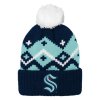 Dětská zimní čepice Seattle Kraken NHL Patchwork Cuffed Knit