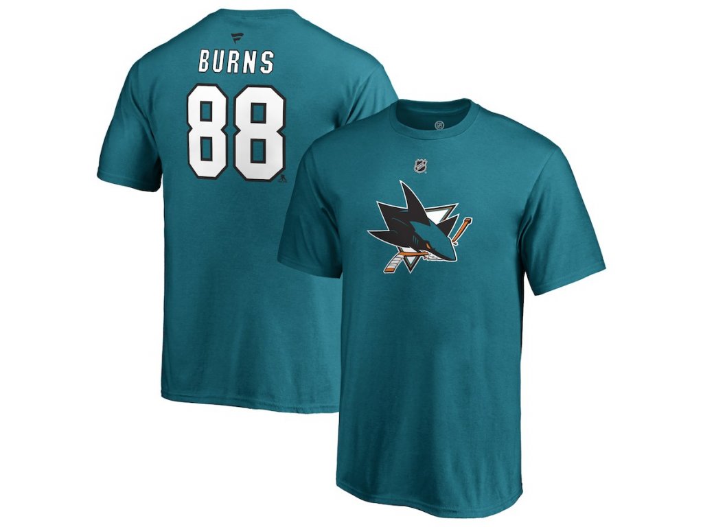 Detské Tričko #88 Brent Burns San Jose Sharks Stack Logo Name & Number