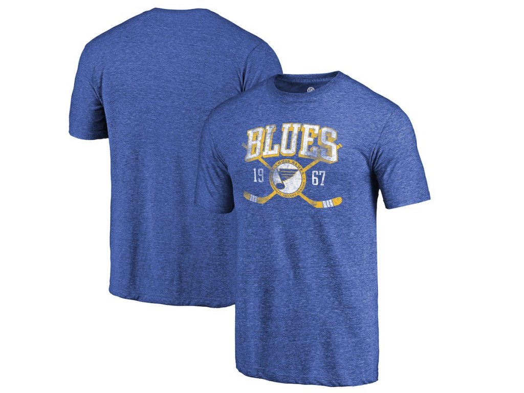 Tričko St. Louis Blues Vintage Line Shift Tri-Blend