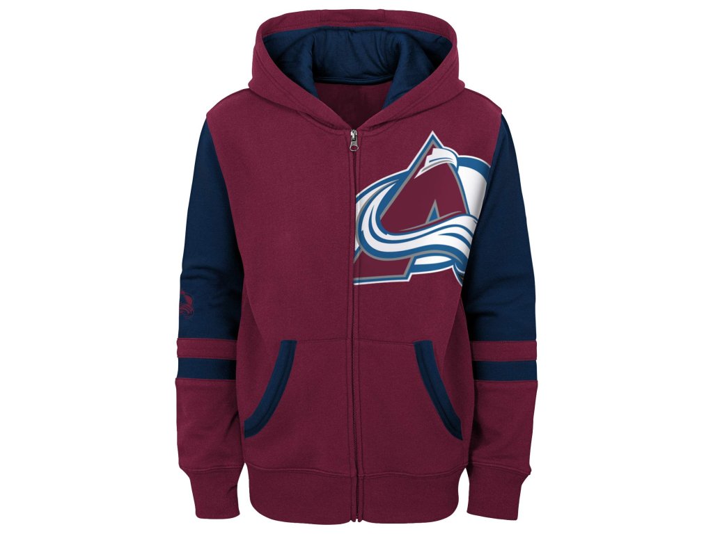 Dětská mikina Colorado Avalanche NHL Faceoff Colorblocked Fleece Full-Zip