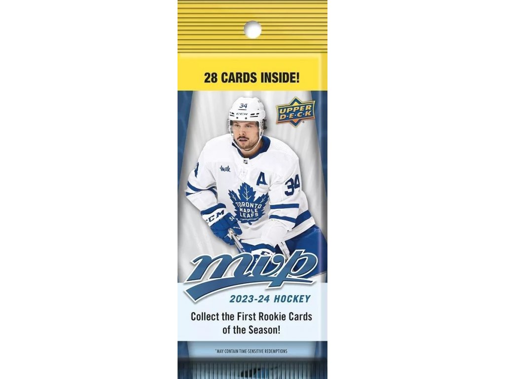 Hokejové karty NHL 2023-24 Upper Deck MVP Hockey FAT Balíček